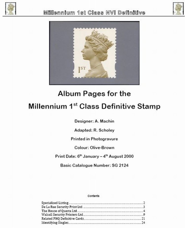 2000 GB - 1st Class Millenium Machin Definitive Album 2000 GB - 1st Class Millenium Machin Definitive Album